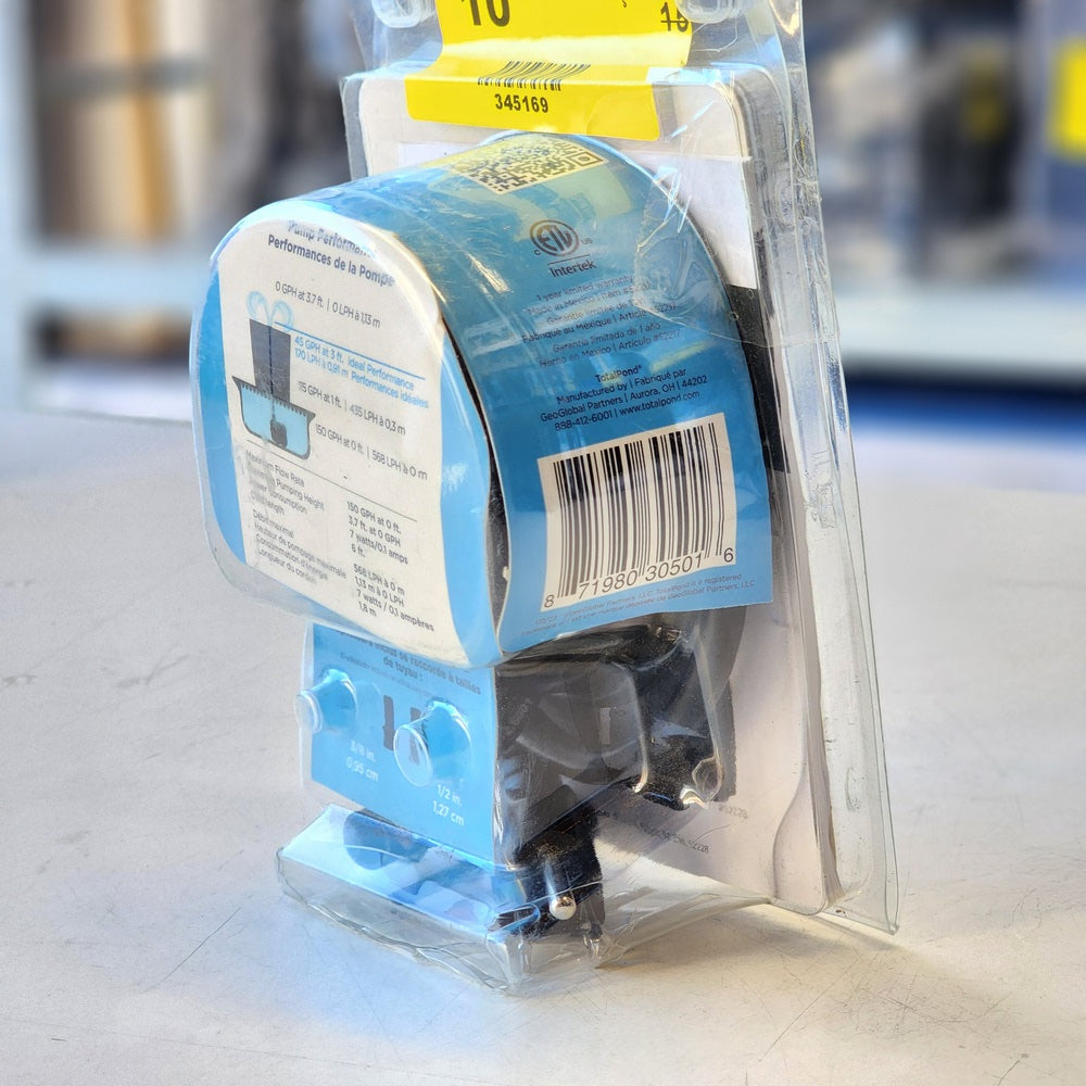 TOTAL POND FOUNTAIN PUMP 70-130 GPH (MD11130) TOTAL POND FOUNTAIN PUMP 70-130 GPH (MD11130)